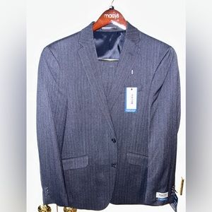 NWT Men's 40R Navy Pinstriped Kenneth Cole Suit
